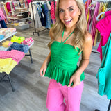 Green Halter Top
