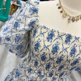 Blue and Bow Midi Dress