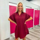 Simply Sweet Dress | Burgundy