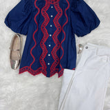 Lovely in Navy Top