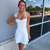 Creating My Moment Floral Lace Strap Mini Dress