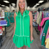 Green Button Dress