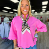 Scallop and  Styled Top