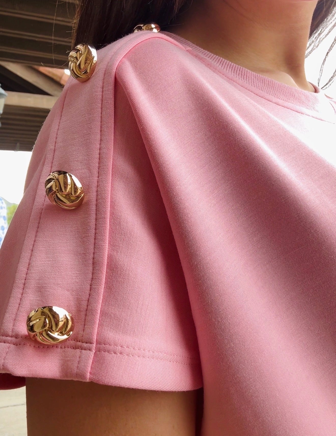 Shoulder Button Detail Top