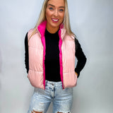 Two Sides to Every Story Reversable Puffer Vest