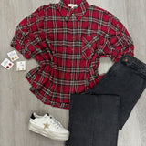 Flannel Top - Red