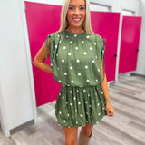 Polka Dot Olive Dress