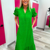Sweet Escape Eyelete Mid Dress