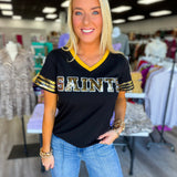 Black and Gold Sequin Top