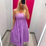 Lavender Beauty Bow Back Midi Dress