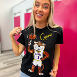 LSU Geaux Mike Basketball (Licensed) | Women's Sequin Tee