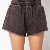Denim Smocked High Waist Shorts | Various Colors