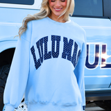 Light Blue/Navy Polka Dot Sweatshirt