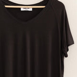 Black Layering V Neck