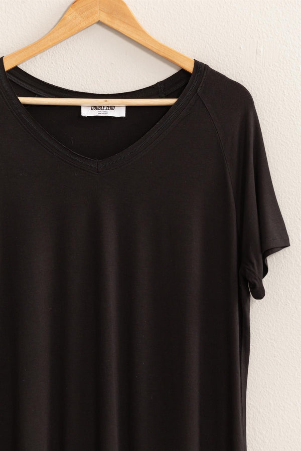 Black Layering V Neck
