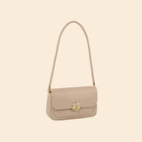 Knotted Ring Accent Leather Hand Bag
