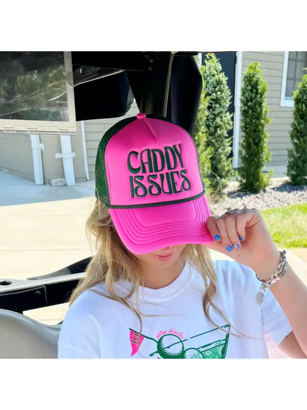 Golf Neon Pink Trucker Hat