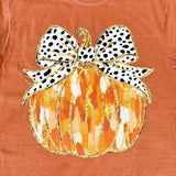 Colorful Coquette Bow Pumpkin Wholesale Tee