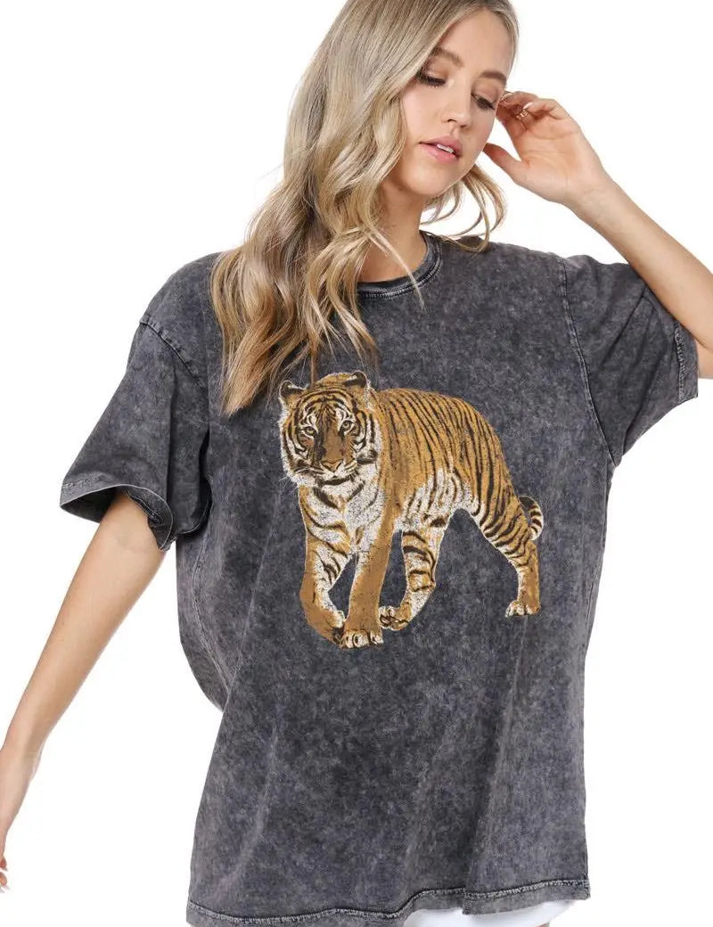 Tiger Pride Acid Wash Tee