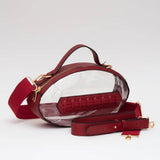 TG10695 Clear Gameday Football Stitch Detail Crossbody Bag