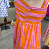 Boardwalk Bow Dress | Orange and Pink