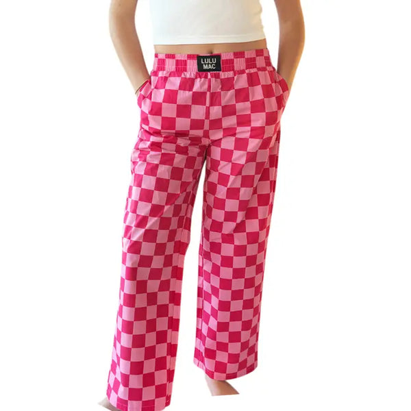 Pink Checkered Boxer Pant | LULU