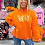 Boo Polka Dot Mockneck