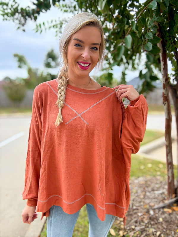 Rust Ultra Soft Pullover