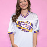 LSU Tiger Eye (Licensed) | Sequin Design Football Jersey White