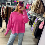 SAVAGE STEALS | Corded Sweater Pink