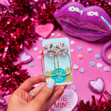 Pink Mix Sequin Sunburst Hoops