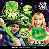 Glow in the Dark Squishy Sparkle Cube