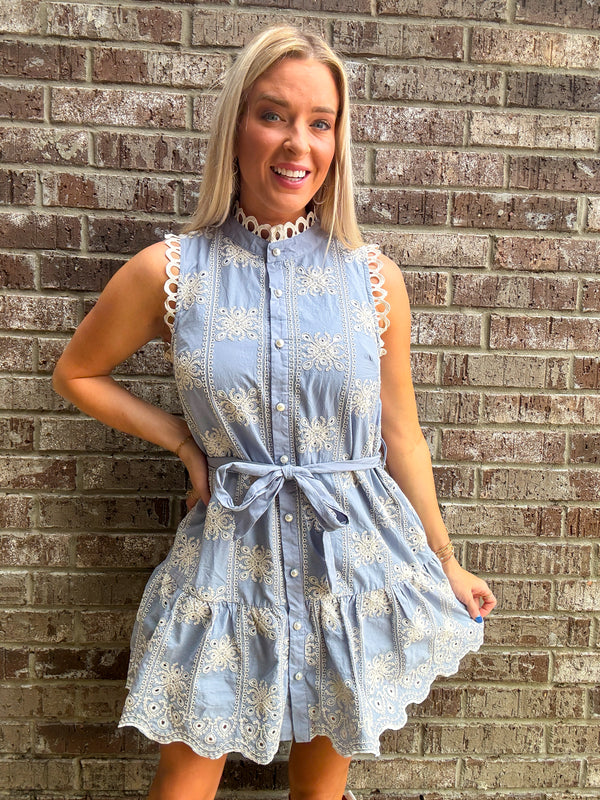 Denim and Lace Dress