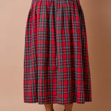 The Wrapped in Plaid Maxi Skirt