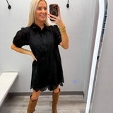 Black Eyelet Dress