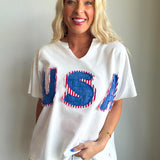 Mineral Wash USA Top White