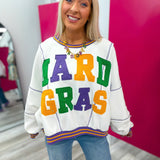 Mardi Gras Loose Fit Sweatshirt Top