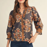 Fall For Florals Blouse