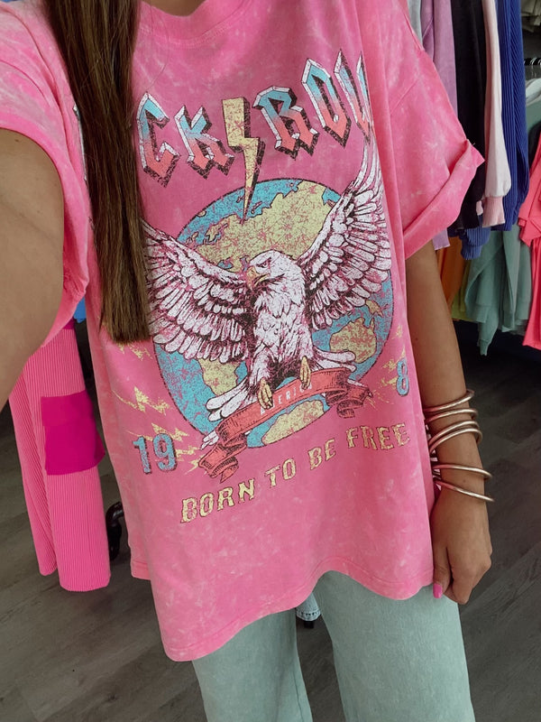 Rock N Roll 1979 Pink Graphic Tee