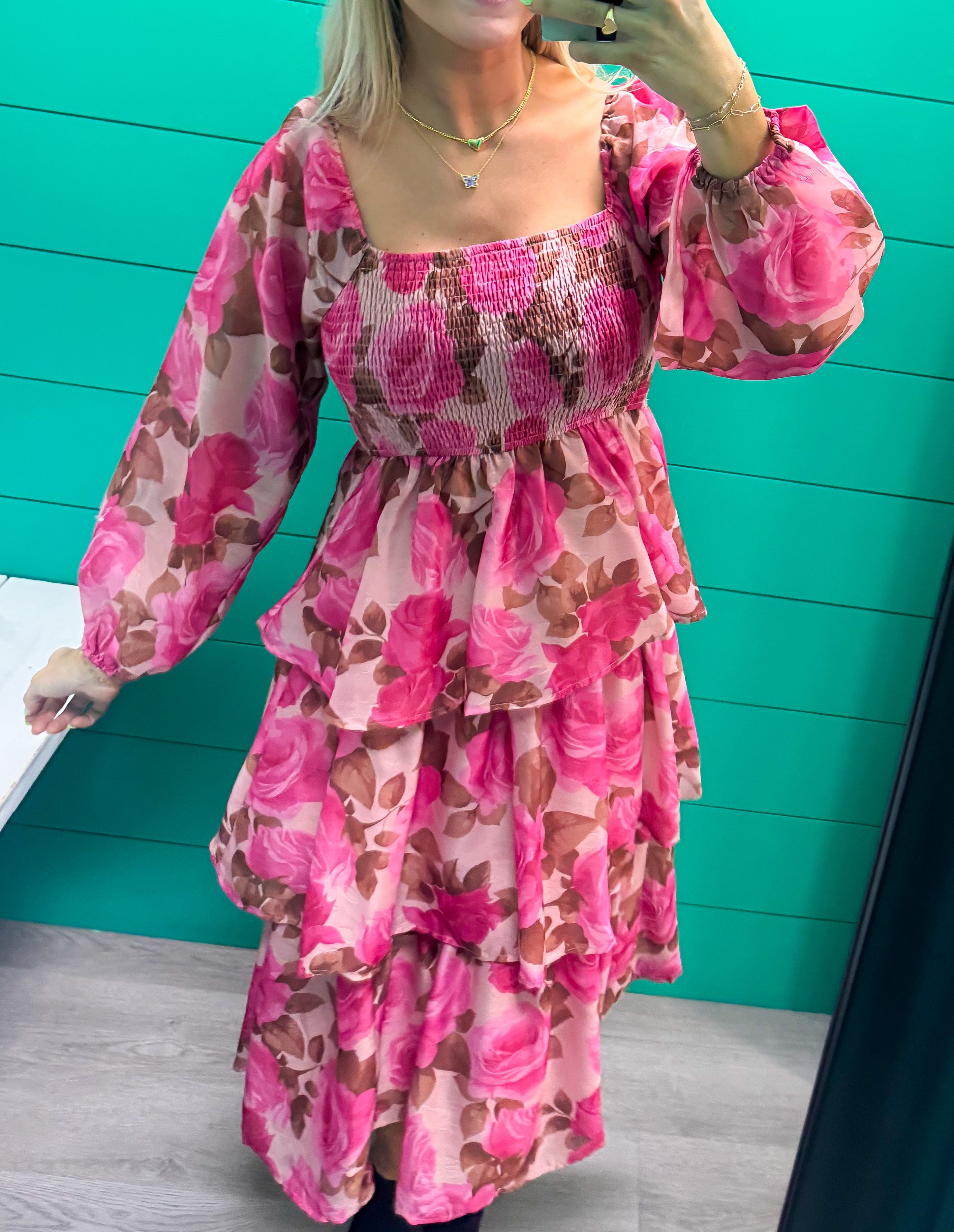 The Rosy Romance Dress