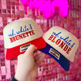 Red, White & Blonde Trucker Hat