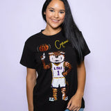 LSU Geaux Mike Basketball (Licensed) | Women's Sequin Tee