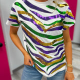 Tiger Stripe Mardi Gras Top