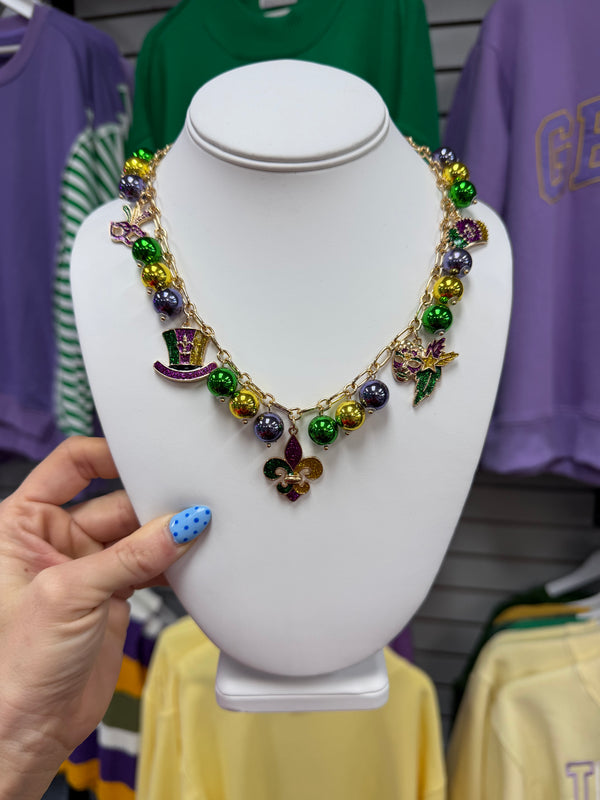 Mardi Gras Charm Necklace | MULTIPLE OPTIONS