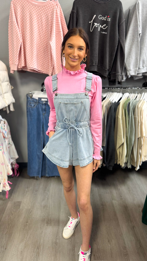 Holy Smokes Denim Overall Romper