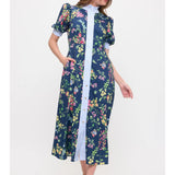 Navy Blossom Dress