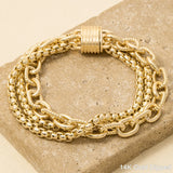 The Luxe Layer Chain Magnetic Locking Bracelet