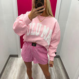 Lulu Mac Sweatshirt Light Pink/White