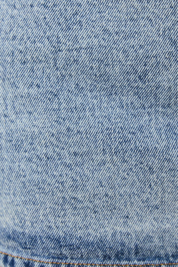 The Mallory Mid Waist Denim Skort