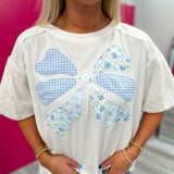 Ribbon Bow Patchwork Top